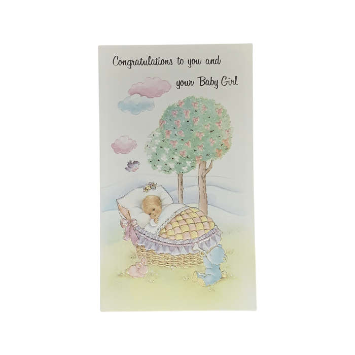 Baby Congratulations Card - Girl