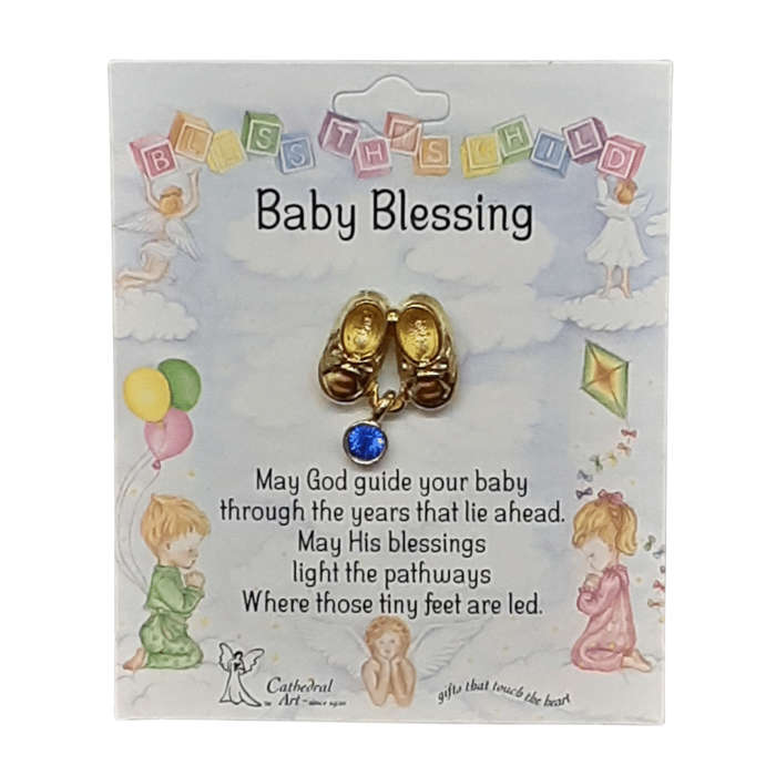 Baby Blessing Pin - Blue