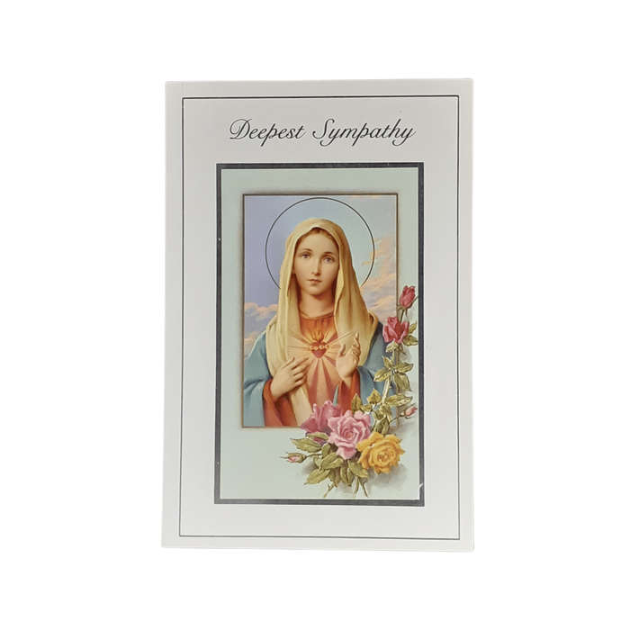 Deepest Sympathy Mass Card - Immaculate Heart