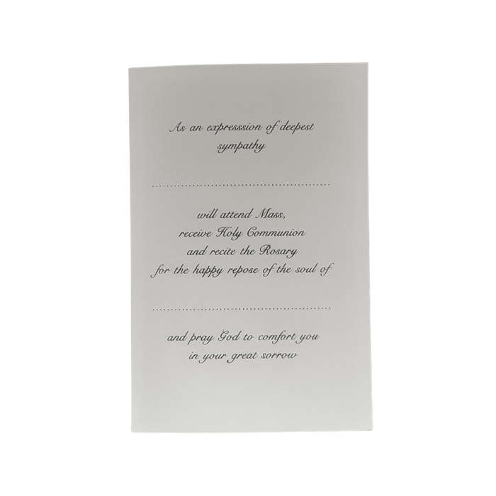 Deepest Sympathy Mass Card - Mary of the Streets