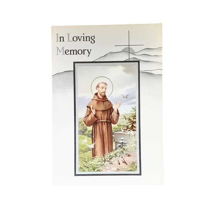 In Loving Memory Mass Card Saint Francis