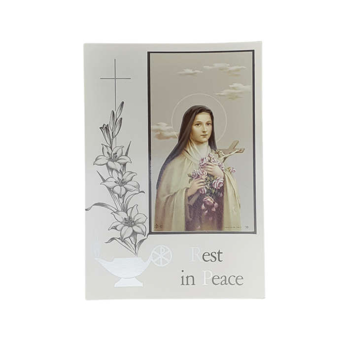 Rest in Peace Mass Card St Therese