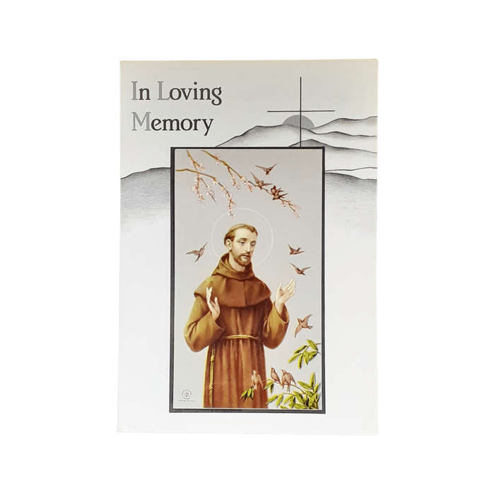 In Loving Memory Mass Card St Francis