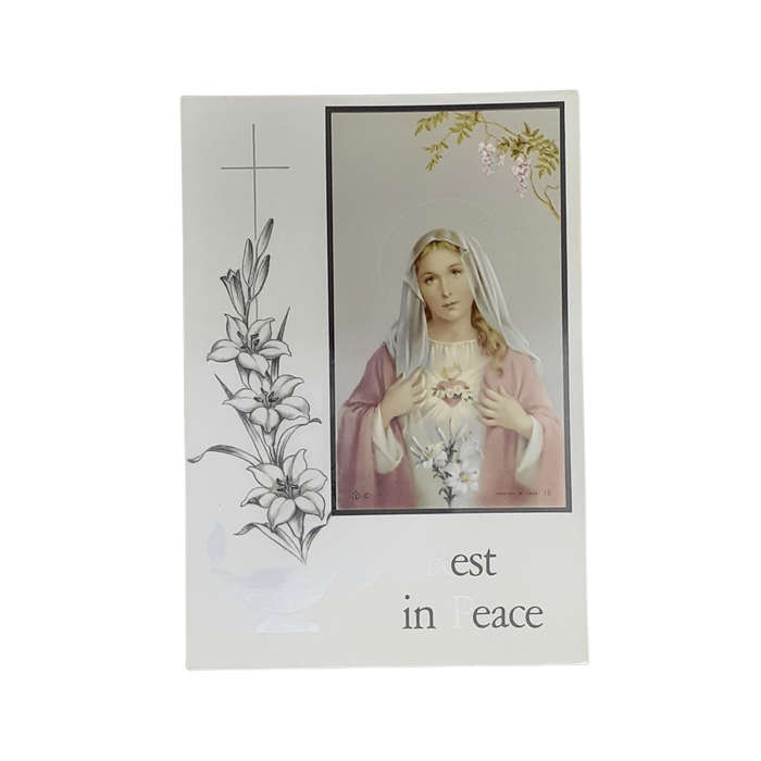 Rest in Peace Mass Card Immaculate Heart