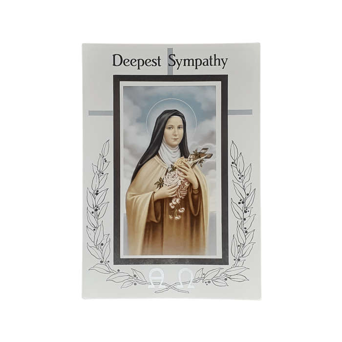 Deepest Sympathy Mass Card Saint Therese