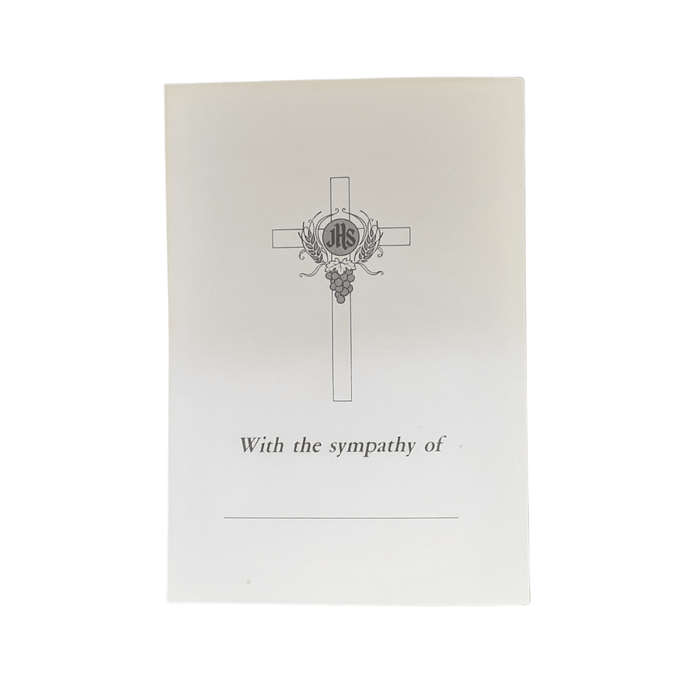 Sincere Sympathy Mass Card Jesus With A Lamb