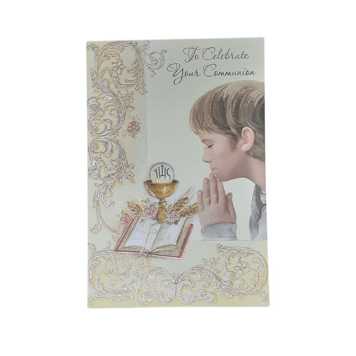 First Holy Communion Card For a Boy