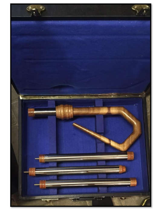 1.57 cm Crozier with Shepherds Crook with Black Lockable Case