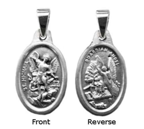 Sterling Silver St Michael the Archangel medal