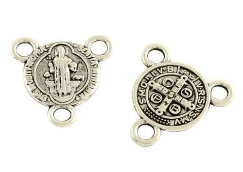 12mm St Benedict Silver Center piece