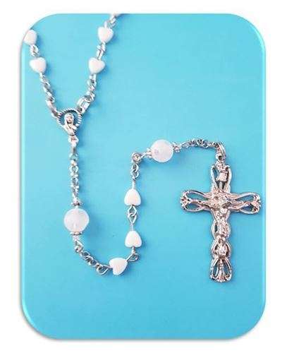 Mother of Pearl Heart Rosary - Limited Edition