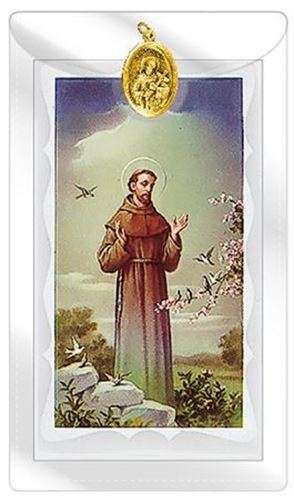 St Francis Medal with Prayer Card