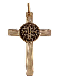 18kt gold Filled - 5cm St Benedict Cross