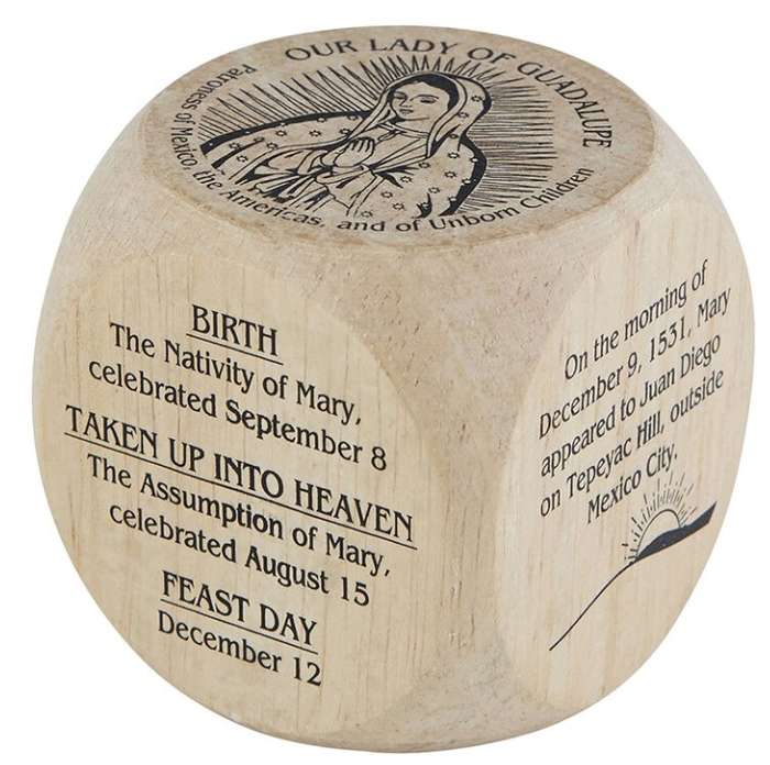 Our Lady of Guadalupe - Fun facts wooden cube
