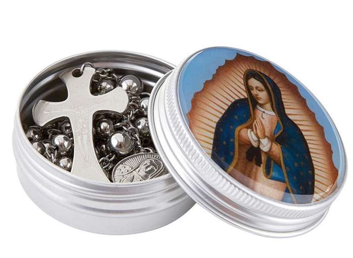 Our Lady of Guadalupe Rosary Tin