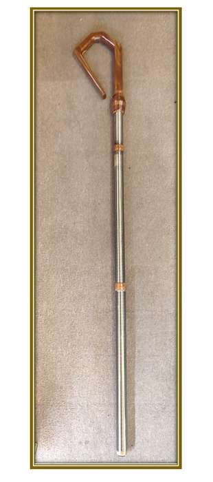 1.57 cm Crozier with Shepherds Crook with Black Lockable Case