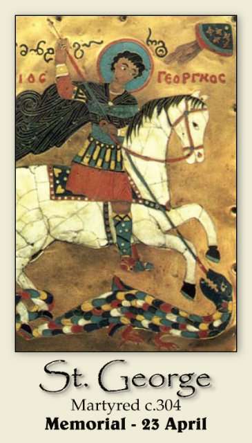 St George Holy Card - Patron saint of Soldiers, those suffering from sickness