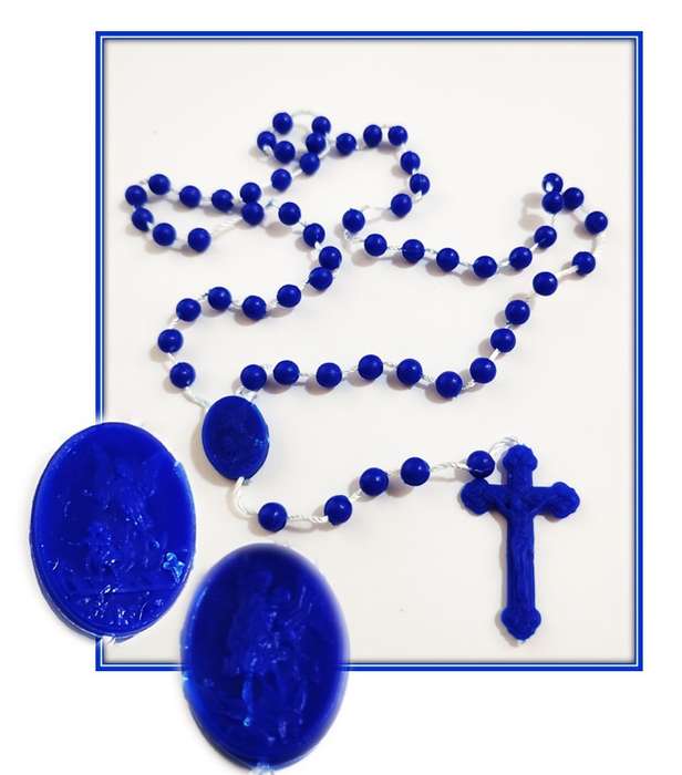 St Michael the Archangel Plastic Cord Rosary