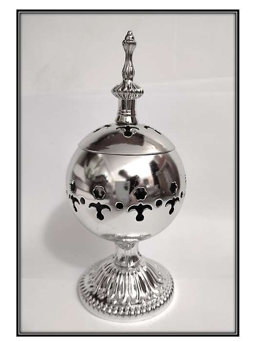17.5cm Nickel Plated Table incense Burner