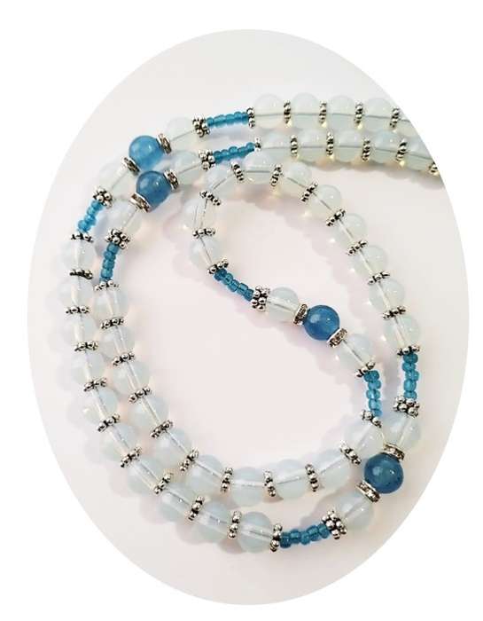 Miraculous Medal Rosary - Limited Edition - Opalite  & Jade