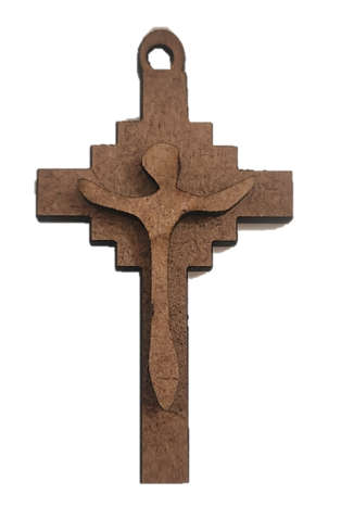 Christ on Cross - Wooden Cross 6cm