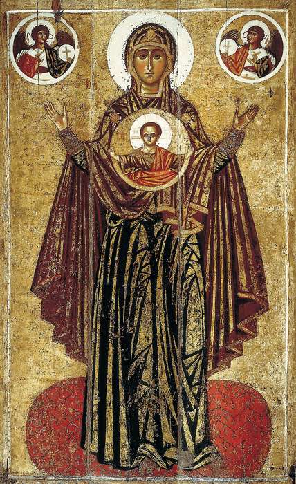 Our Lady of the Sign Icon - 13th Century Replica 25 x 20cm