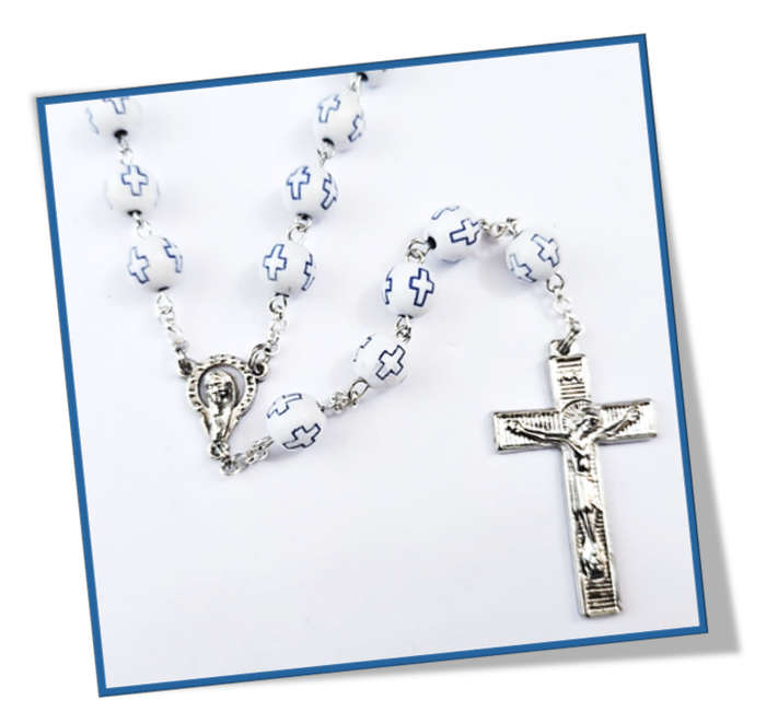 Rosary with Blue Cross