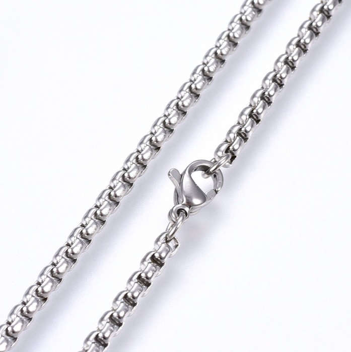 Stainless Steel Box Chain - 3.5mm link - 50cm