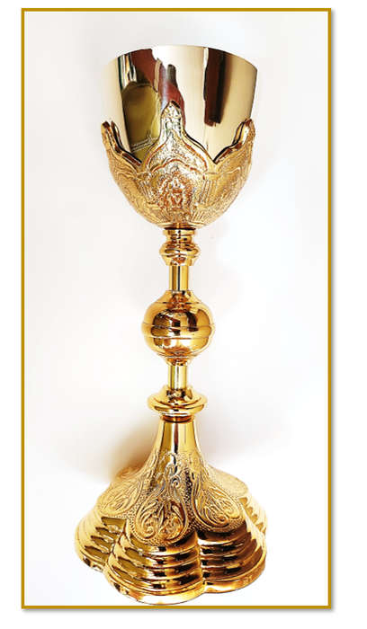 24kt Gold Plated Chalice - Ornate Two Tone