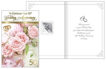 To Celebrate your 50th Wedding Anniversary - Greeting card