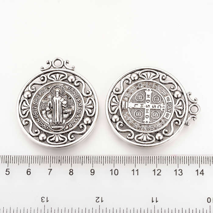 St Benedict Pendant - 38mm in diameter