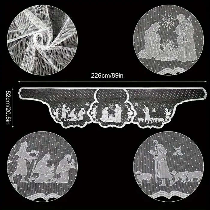 226cm Lace Nativity Altar Frontal