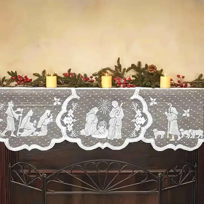 226cm Lace Nativity Altar Frontal