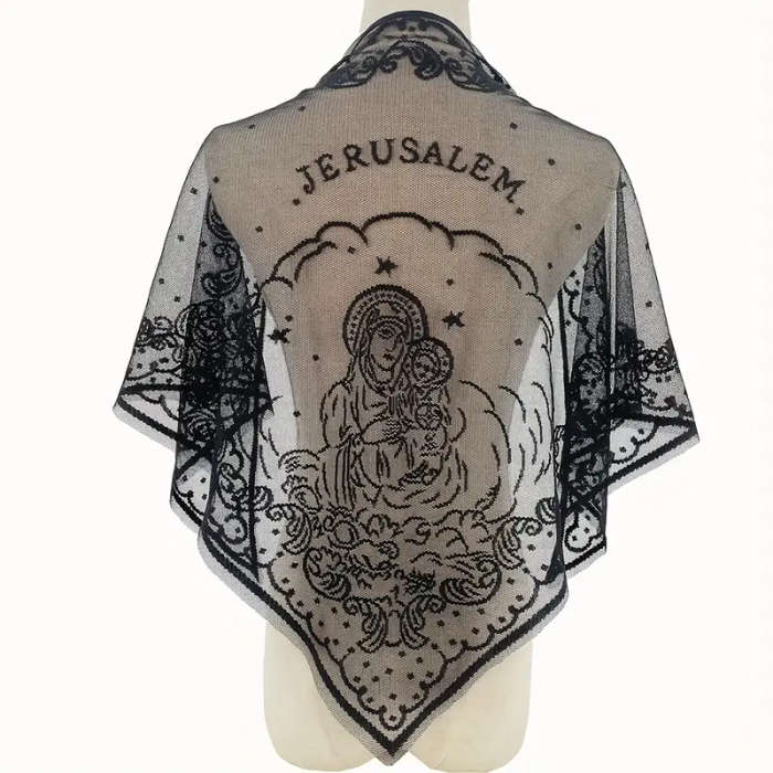 Jerusalem Mantilla Veil - Black