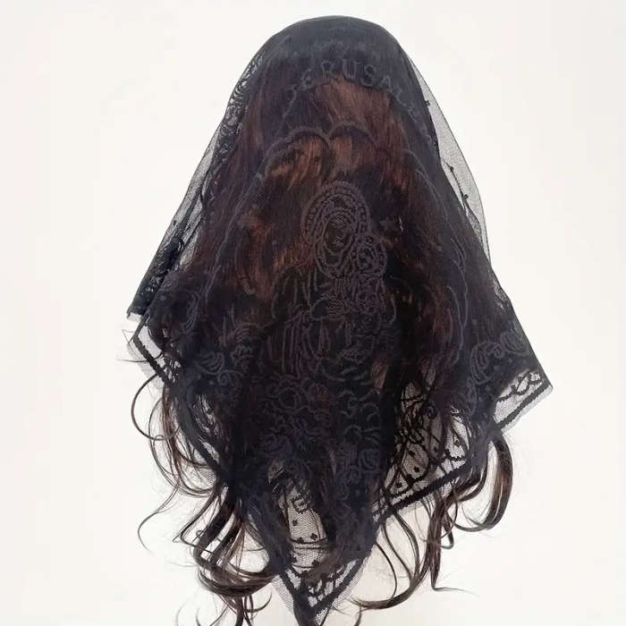Jerusalem Mantilla Veil - Black