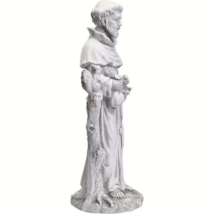79cm St Francis of Assisi Feeding the Squirrel - Indoors or Outdoors