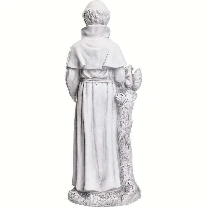 79cm St Francis of Assisi Feeding the Squirrel - Indoors or Outdoors