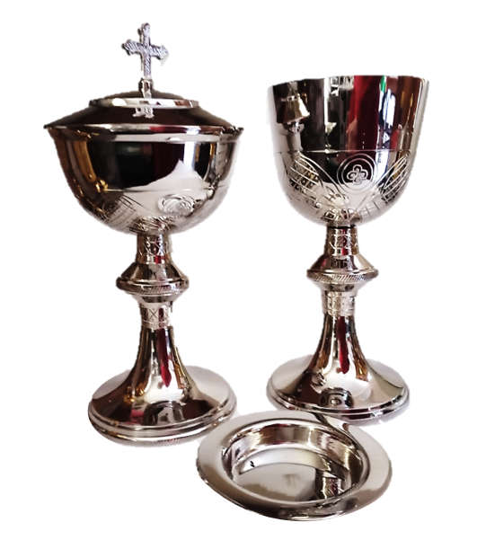Stainless Steel Chalice, Paten & Ciborium Set - Also sold Individually