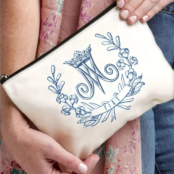 Rosary Bag - Large - Miraculous Medal "M"