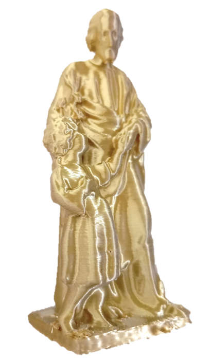 10cm Golden/Silver Silk St Joseph & Jesus - 3D printed - Catholic Shop Collection