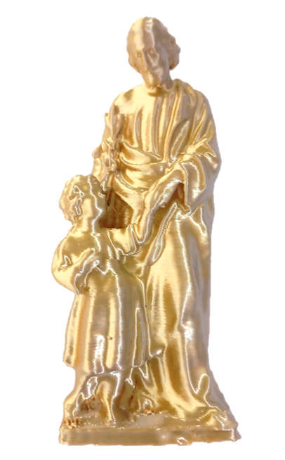 10cm Golden/Silver Silk St Joseph & Jesus - 3D printed - Catholic Shop Collection