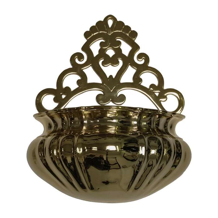 30cm Brass Holy Water Wall Font