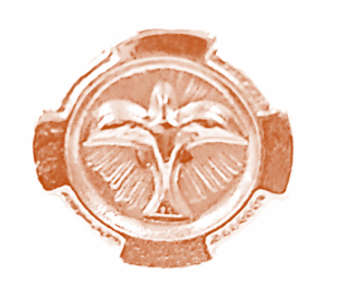 Dove Lapel Pin  - 12mm diameter - Gold