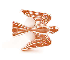 15mm Gold Dove Lapel Pin