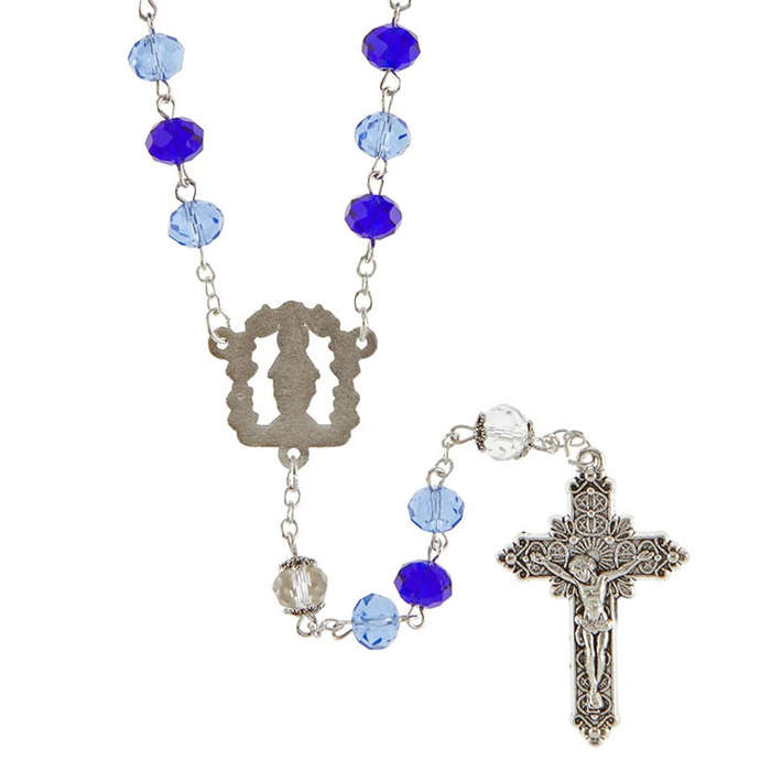 Sky Crystal Rosary in Shades of Blue