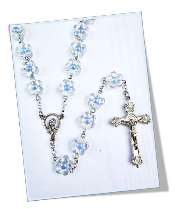 Blue Flower Rosary