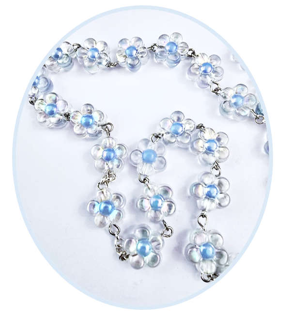 Blue Flower Rosary