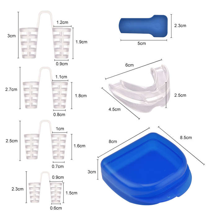 Anti Snoring nasal plug tooth holder Anti Snoring tooth cover plus 4 size hollow Anti Snoring nasal