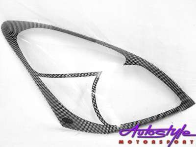 Nissan Livina 2008 Carbon Fibre Look Headlight Shields