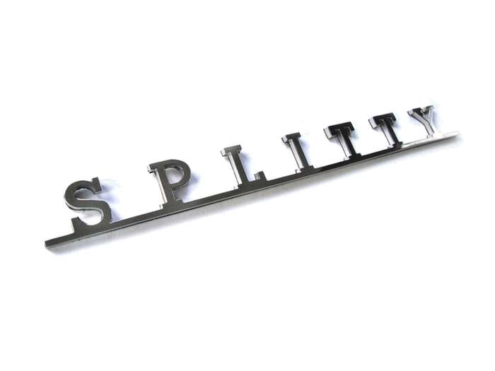VW Splitty Script Stainless Steel Badge